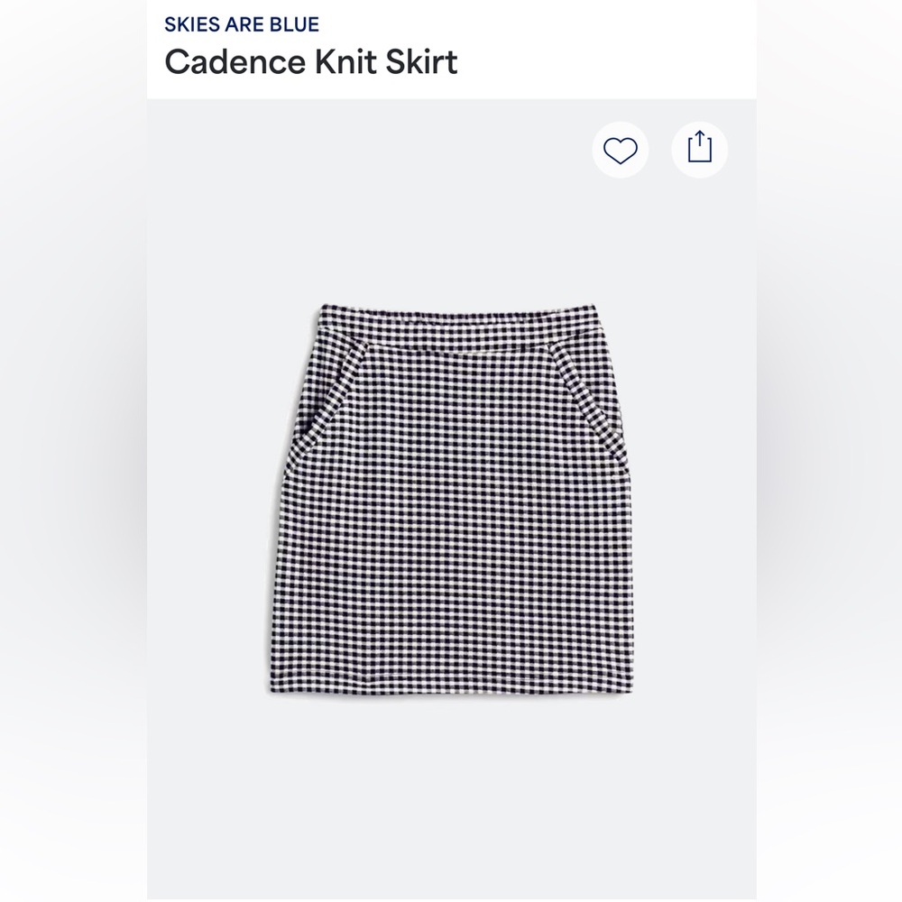 SKIES ARE BLUE - Cadence Knit Skirt, Large